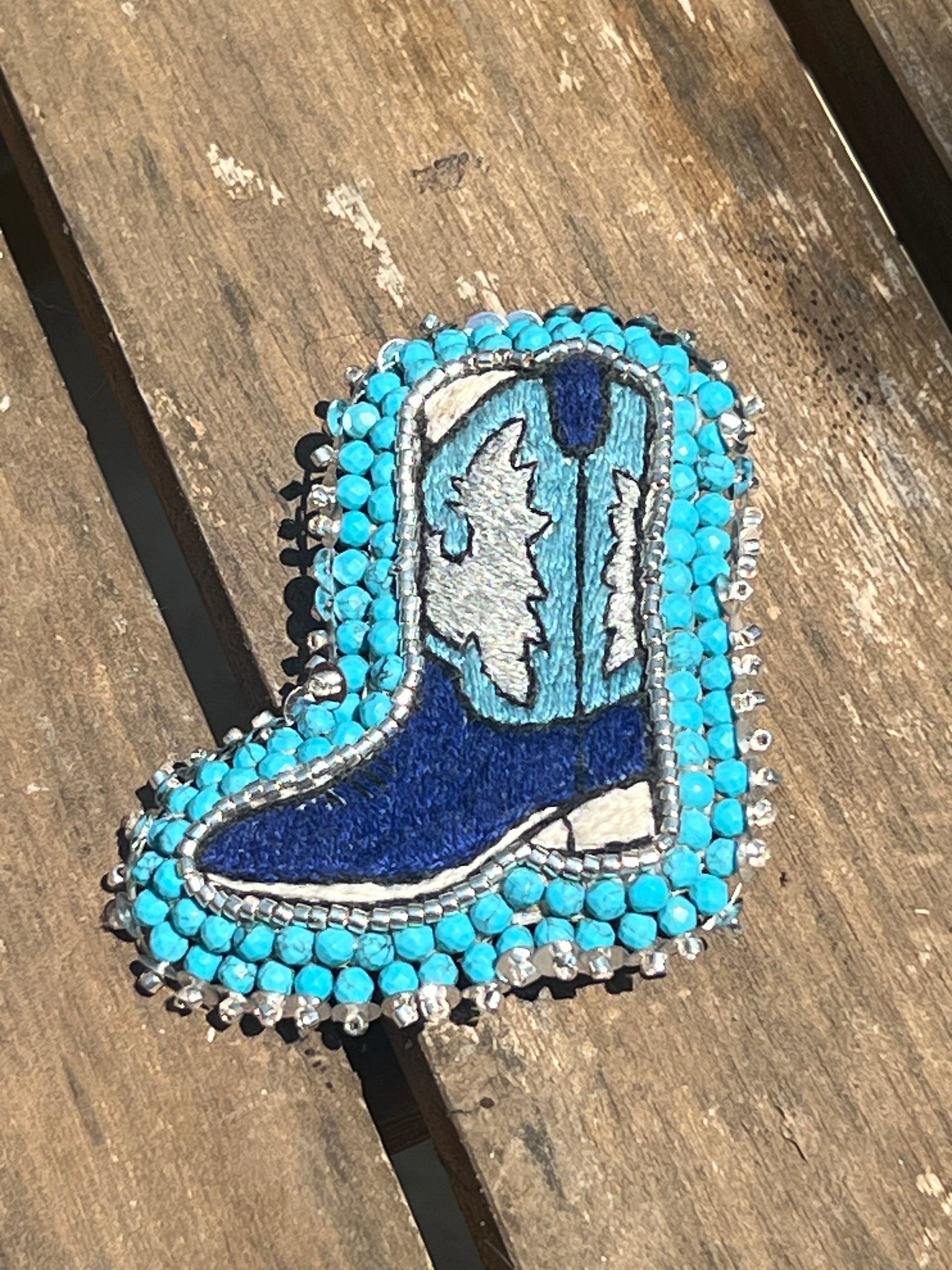 Broche « Tiag » turquoise