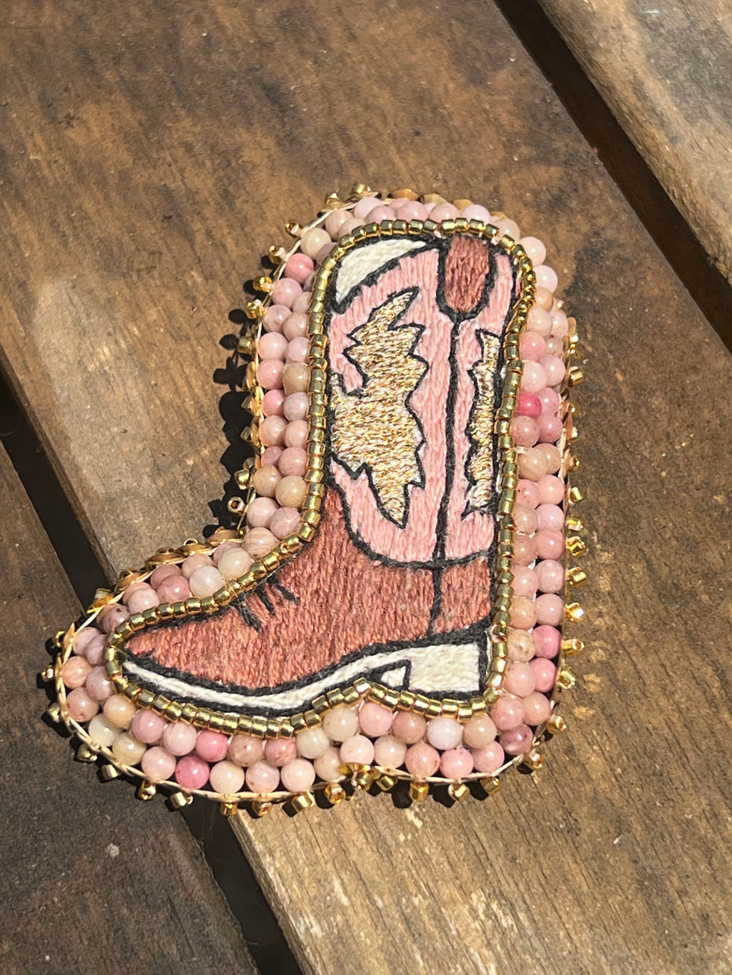 Broche « Tiag » rose