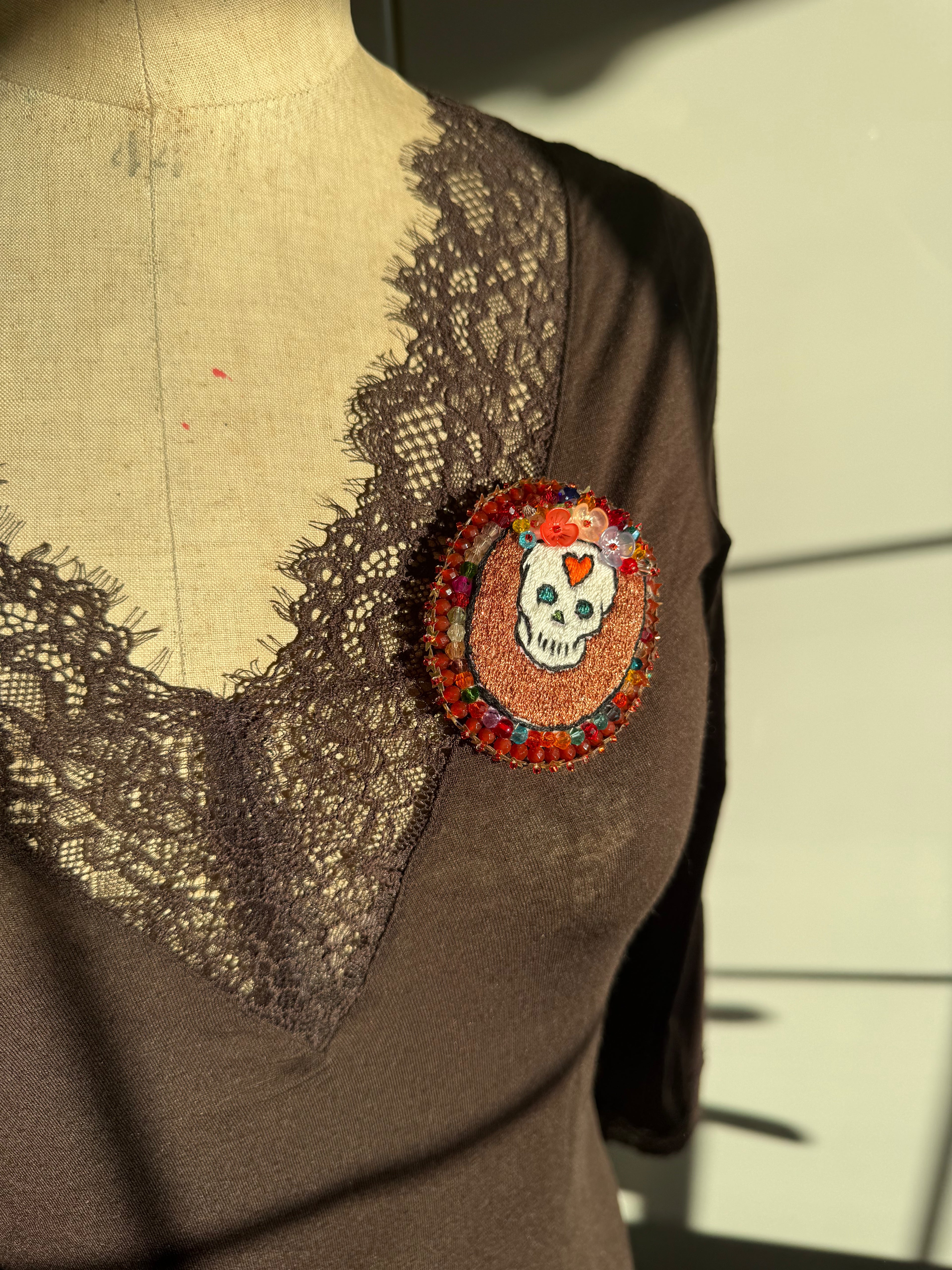 Broche « Dia de los muertos »
