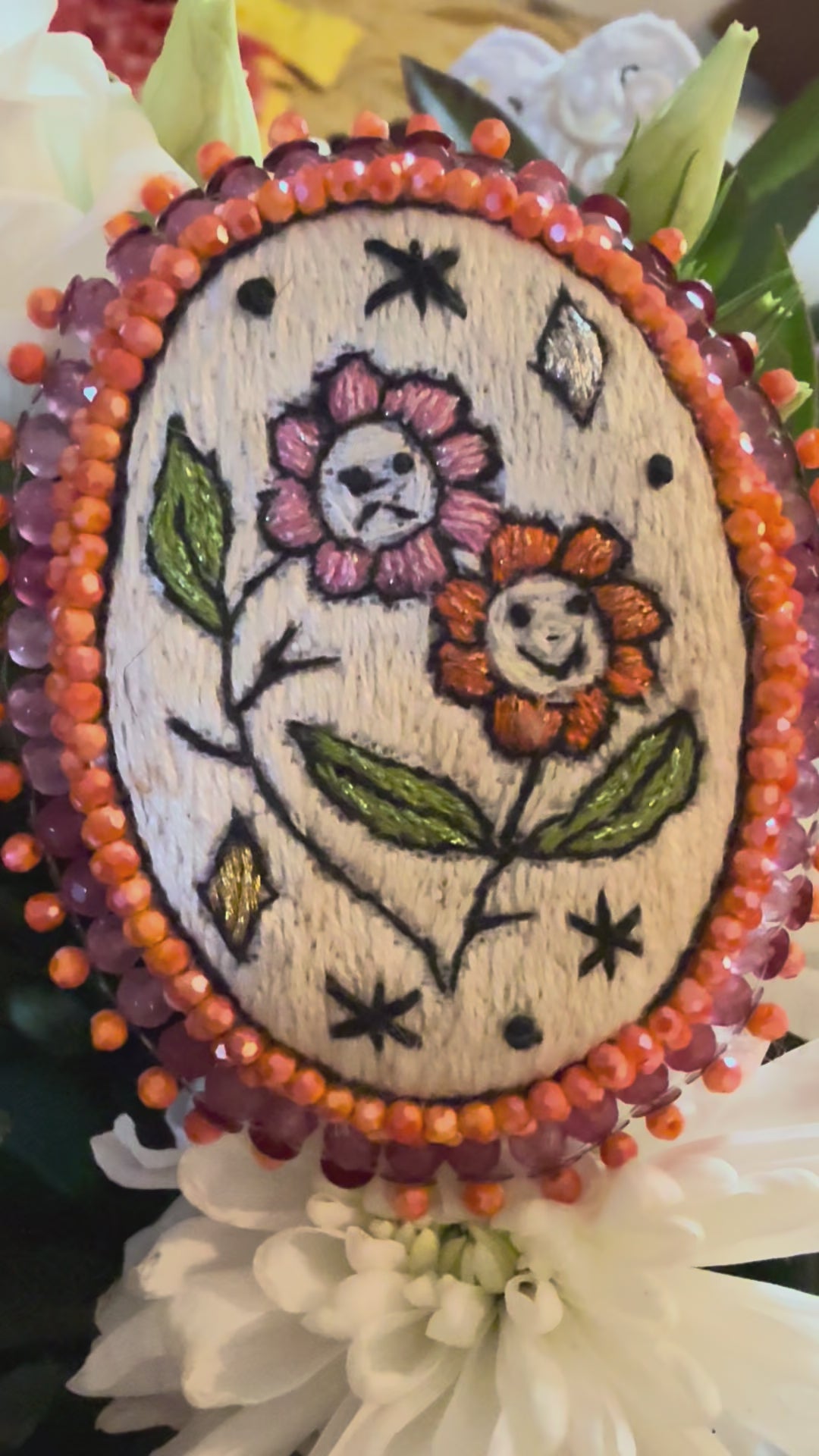 Broche « Yin & Yang Flowers »