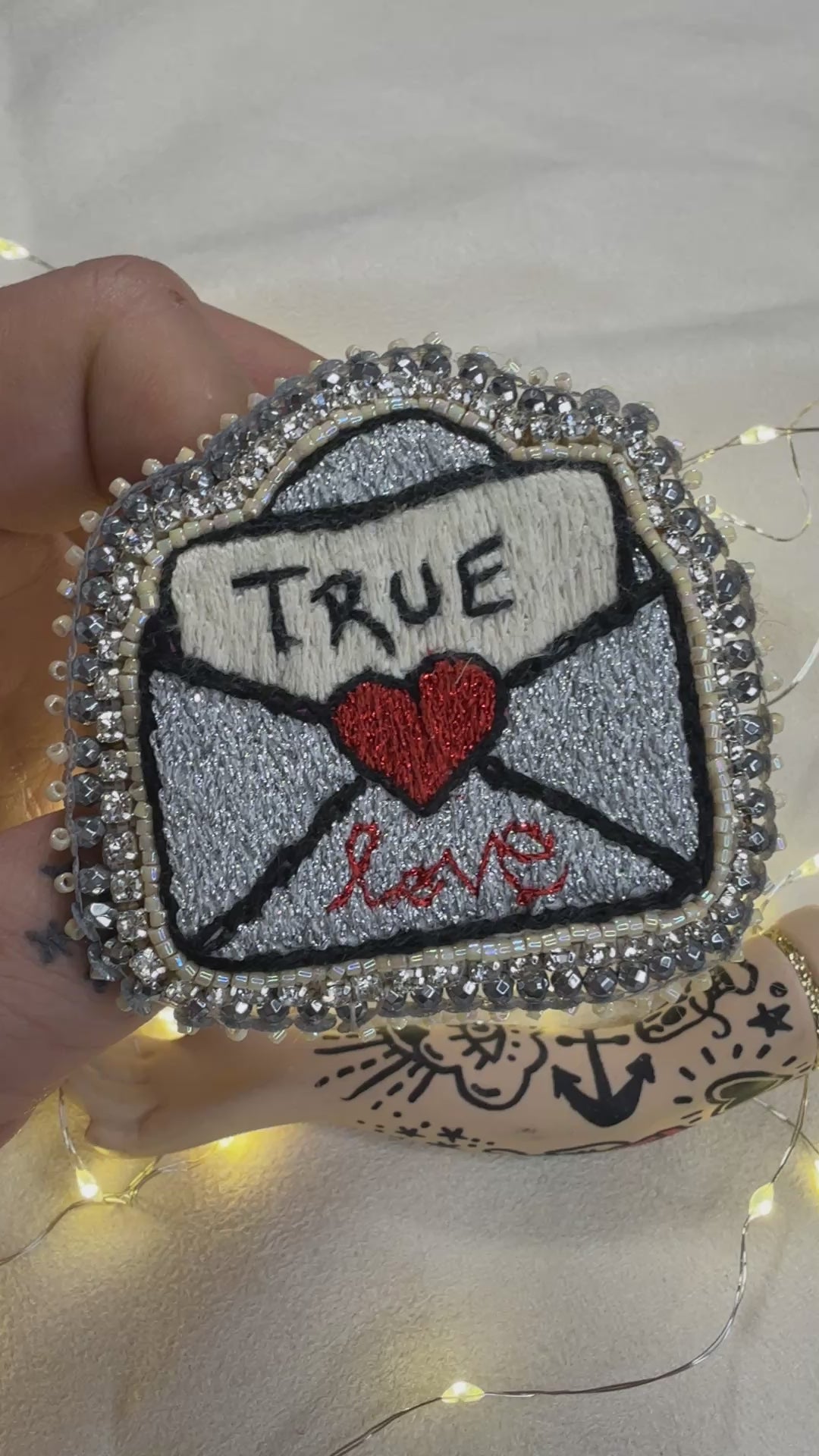 Broche Tattoo « True Love » Silver